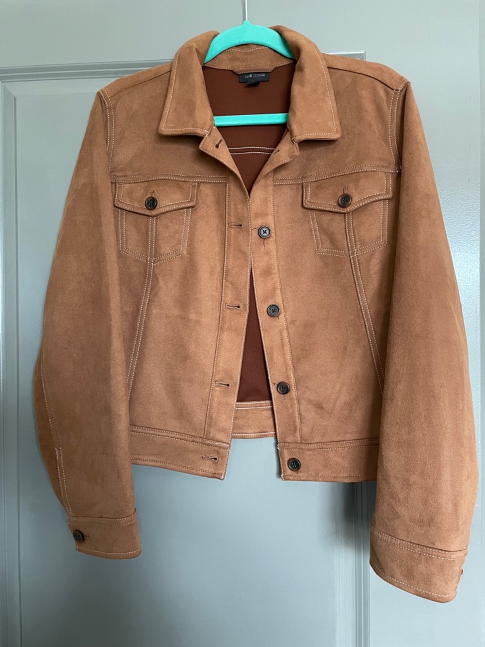 J Jill Suede Jacket in Cognac Brown